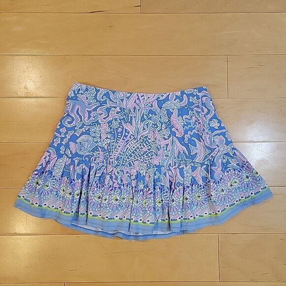 Lilly Pulitzer Luxletic Taye Skirt Boca Blue Sea What I Sea M Pickleball Tennis - Picture 5 of 9